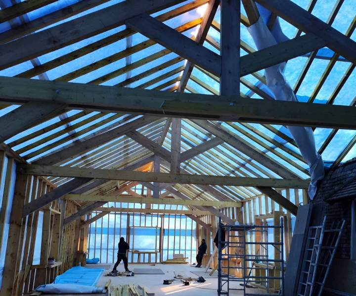 Pose charpente traditionnelle Faches-Thumesnil